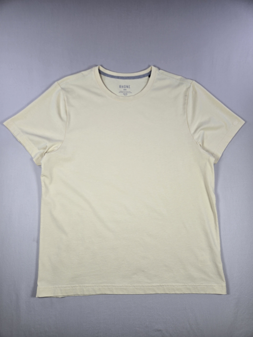 Rhone Men's Crewneck Performance T-Shirt Cream Off-White Size XL EUC